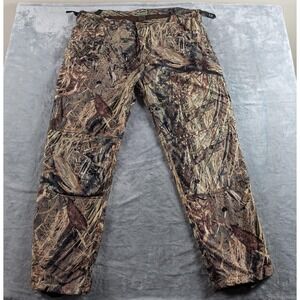 Drake Waterfowl Pants Men 2XL Camo Mossy Oak DuckBlind Fleece Lined Hunting READ